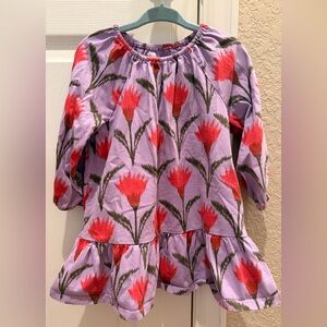 Tea Collection Purple and Red Floral Kids Dress